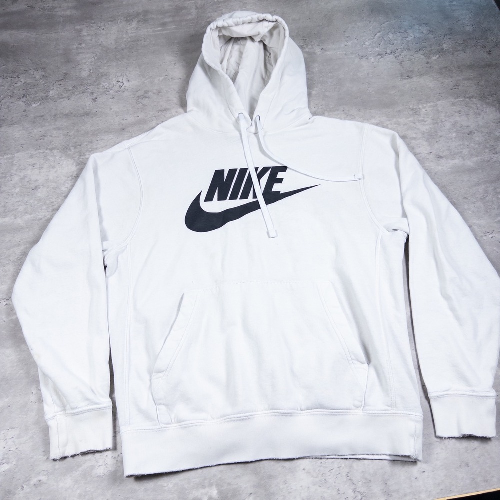 modern nike hoodie distressed mens small